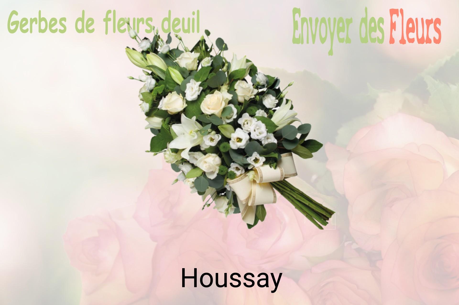 Gerbe de fleurs de deuil livrée à Houssay